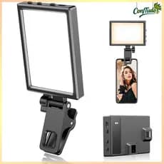 80 LEDs, luz portátil recarregável de 2000mAh, luz de iluminação auxiliar com 3 modos para selfies, luz para celular