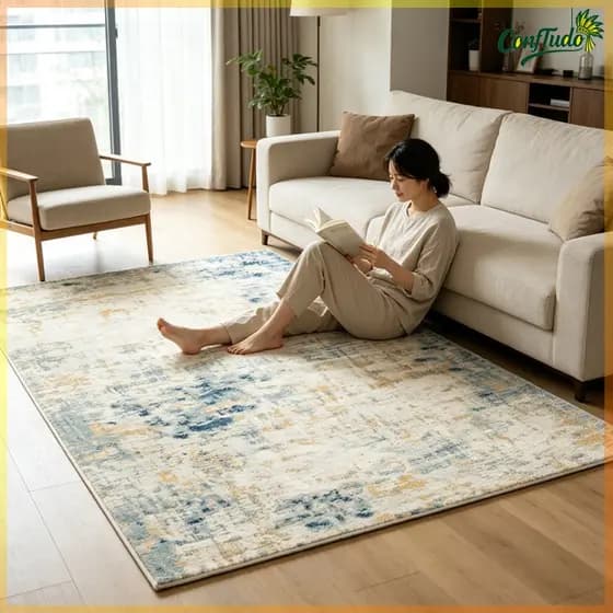 Large Non-Slip Living Room Rug 3m and 2m Jacquard Modern Geometric Decoration Various Prints,minimalista