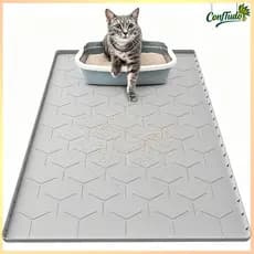 Pet Silicone Mat 87x57cm Waterproof Moisture-resistant Cat Litter Box Easy to Clean