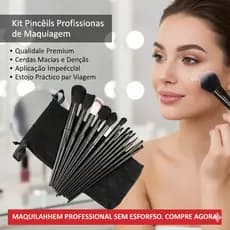 Conjunto 13 Peças Pincéis de Maquiagem com Estojo de Veludo (Cores Sortidas) BM-F1346