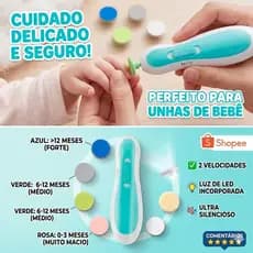 Verde - Aparador de Unhas Elétrico Infantil – Lixa Segura e Silenciosa para Bebês