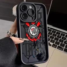 Capinha de mascote do Corinthians para iPhone 11 13 x xr xs max 12 14 15 16 pro max 7 15 Plus 17 pro capa anti impacto