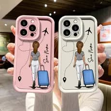 Capinha Capa personalizado entusiasta de viagens Para iPhone 16 15 14 13 12 11 Pro Max 16 7 8 17 Plus Case silicone