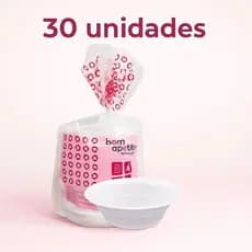 PRATO FUNDO CUMBUCA DESCARTÁVEL ISOPOR 15 CM 30 UND