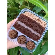 Embalagem Delícias de Festa para Fatia de Torta/Bolo e 3 Docinhos c/20unidades
