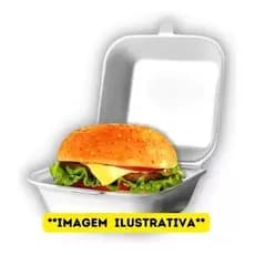 Hamburgueira Isopor H2 Embalagem Batata Frita Salada C/ 50