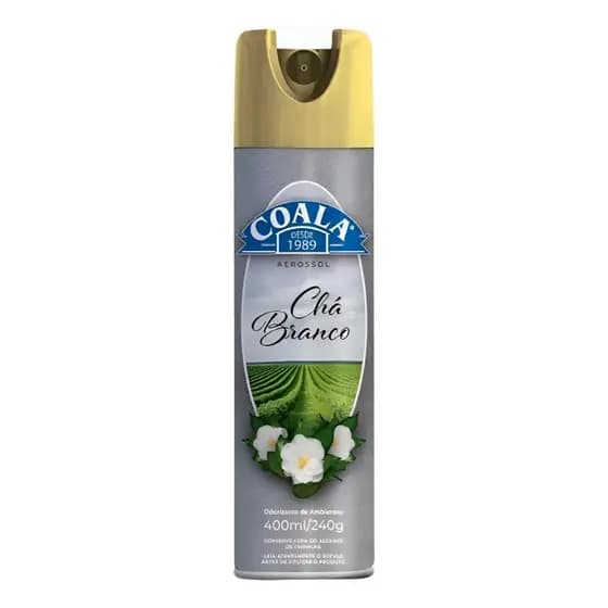 Odorizante de Ambientes Aerossol Coala - Chá Branco - 400ml / 240g