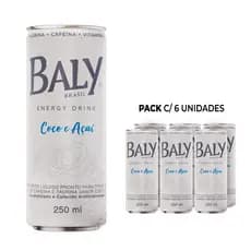 Pack Energético Baly Energy Drink Coco e Açai 250ml