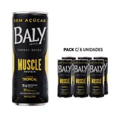 Pack Energético Baly Energy Drink Tropical Muscle Protein 250ml