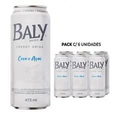 Pack Energético Baly Energy Drink Coco e Açai 473ml