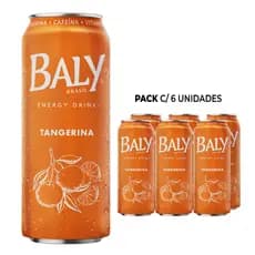 Pack Energético Baly Energy Drink Tangerina 473ml