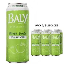 Pack Energético Baly Energy Drink Maçã Verde Sem Açucar 473ml