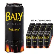 Pack Com 24 Unidades Energético Baly Energy Drink 473ml