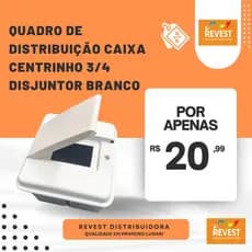 Quadro De Distribuição Caixa Centrinho 3/4 Disjuntor Branco