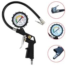 Calibrador E Inflador De Pneus Com Manômetro 220 Psi 1/4