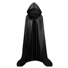 Capa de vampiro Preta Liso Com Capuz 90CM/ 140CM - Para/FESTA, Fantasia e Halloween - Diversos Modelos.SA