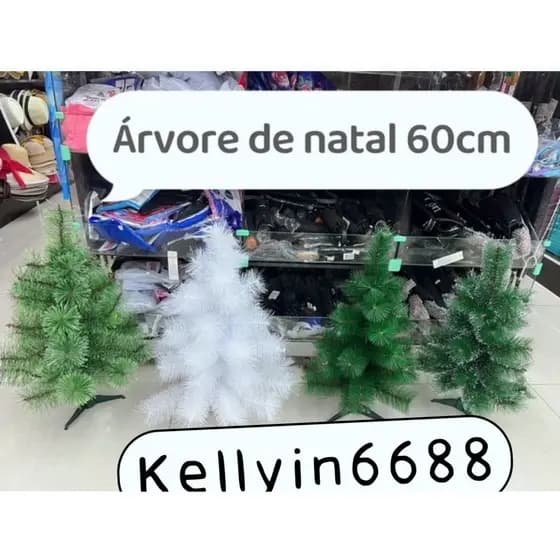Árvore Pinheiro ( Pequena ) de Natal Verde Ou Branca Luxo -60cm e 90cm .SA
