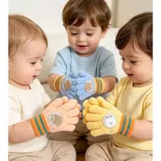 1/2/3 Par Luvas Quentes De Inverno Para Infantil De 1-3 Anos URSINHOs Listra Macias Pelinho .SA