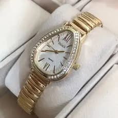 Relógio de Pulso Feminino  Pulseira Elástica Analógico Prata Rosas de ouro