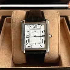 Relógio Unissex luxo classico original aço inox e pulseira de couro casual elegante