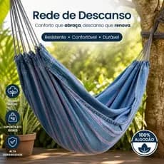Rede de Descanso Solteiro 2,20m x 1,35m – Conforto e Qualidade
