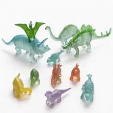 Kit 11 Peças Dinossauros De Plástico Brinquedo Infantil Educativo Coleção