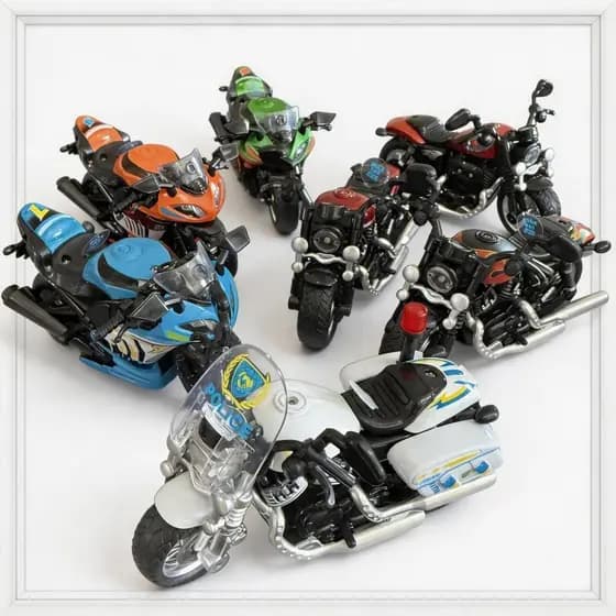 Motocicleta Miniatura Com Som E Luz Modelo Sortido Fricção 14cm