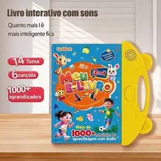 E-Livro 3 em 1 - Livro Interativo com Sons em Português, Inglês e Espanhol