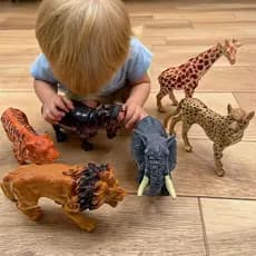 Kit Animais Selvagens Miniatura Safari Zoológico Brinquedo Infantil Educativo
