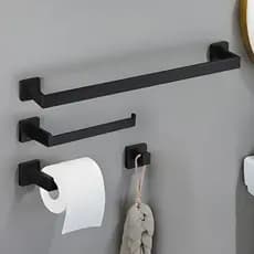 Kit Acessórios Para Banheiro Completo 4 Peças Inox 40/60cm Toalheiro De Banheiro Dourado Escovado