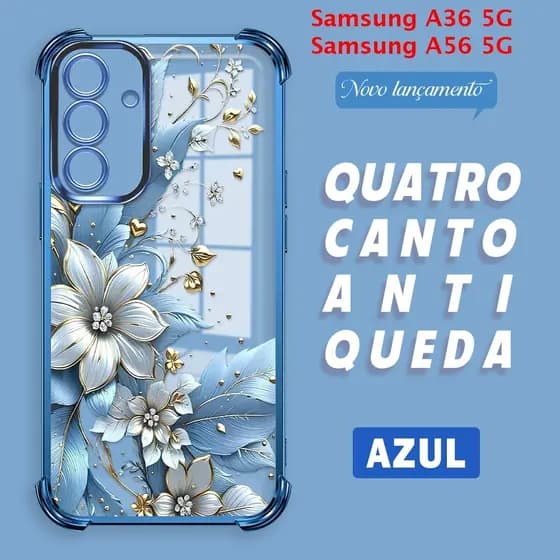 Capa Para Samsung Galaxy A56 A36 5G Capinha Anti Choque Case Transparente 0506 FS