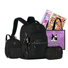 Kit Mochila Rebecca Bonbon Costas Lisa Escolar Volta as Aulas 2026 Lancheira Estojo Caderno Sacola
