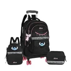 Kit Mochila Juvenil Rodinhas Stitch Original 2026