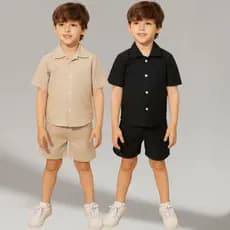 Kit 2 Conjunto Infantil Mauricinho Linho Premium Look Completo Festinha e Passeios Do 2 ao 6 Anos