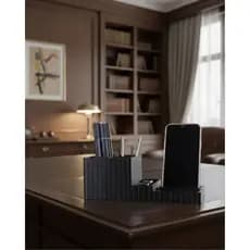 Organizadora De Mesa Com Suporte Para Celular Porta Canetas Lapis Escritorio Home Office Decoracao Minimalista Moderna