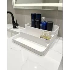 Organizador Bandeja Suporte Para Perfumes E Cosméticos Moderno Banheiro Bancada Maquiagem Fragrancias Decorativo