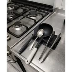 Base de Apoio para Utensílios de Cozinha Suporte Organizador Descanso de Colher Concha Pegador Espátula Bancada