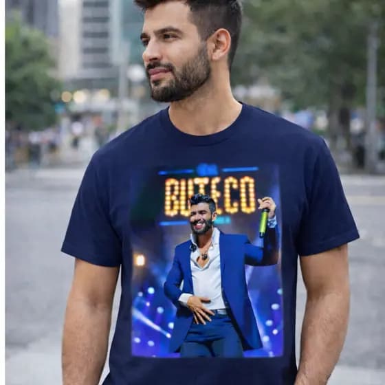 Camiseta Masculina Gustavo Lima Buteco Estampada Camisa Sertanejo Fã