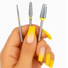 Kit 3 Brocas De Tungstênio Remoção Acabamento Curvatura Unhas de gel Ponta dupla cuticula Remoção do alongamento de Unha