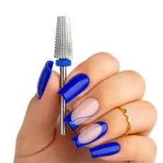 Broca de Tungstênio cônica azul para remover o Gel fazer curvatura c nivelar o alongamento de unhas acabamento da unha