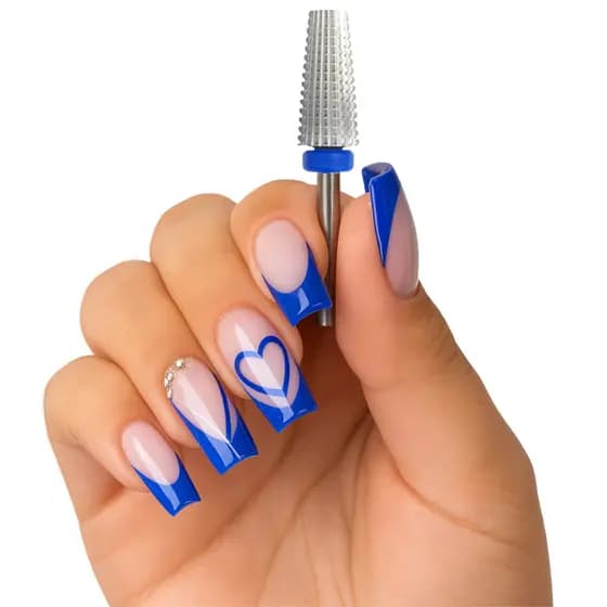 Broca Profissional de Tungstênio cônica azul para remover o gel fazer curvatura Retirar o alongamento de unhas Nail art