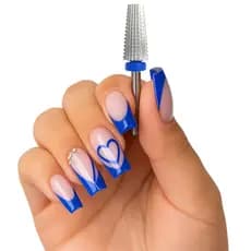 Broca Profissional de Tungstênio cônica azul para remover o gel fazer curvatura Retirar o alongamento de unhas Nail art