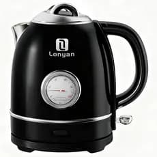 Chaleira Eletrica 1,5L 1355W 127V 220V Fervura Rapida Garrafa Termica SUS304 Cozinha Cafe Cha Auto Inox Agua Kit LONYAN