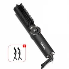 Chapinha LONYAN 2 em 1 Alisa Enrola Bivolt Ionizada Cerâmica Anti-Queimadura Aquecimento Rápido Cabelo Liso Cachos
