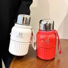 Garrafa Térmica LONYAN 600ml SUS304 Isolamento 12h Quente 24h Fria Anti-Derramamento Viagem Escritório Academia