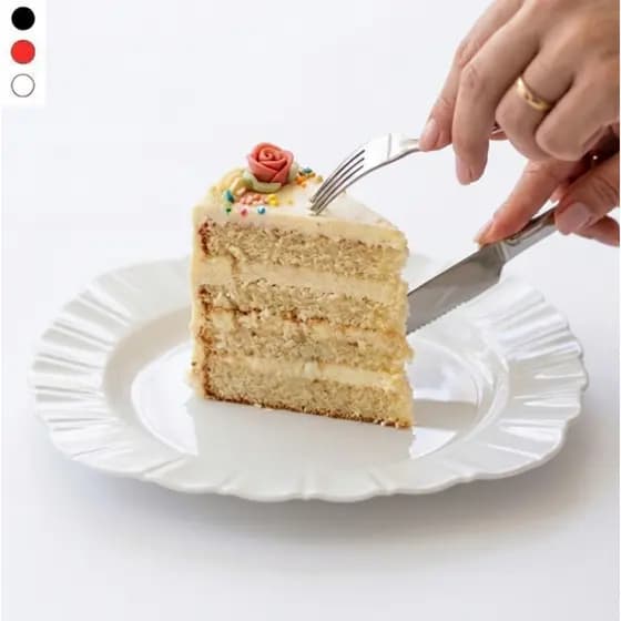 Kit de Pratos de Sobremesa e Bolo de Plástico Resistente Reutilizável Quadrado Eventos Lava Louças