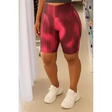 Bermuda Fitness Feminina Cós Alto Suplex Plus size