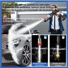 Lavadora De Alta Pressão Recarregável Sem Fio 110-220v 2/bateria  Para Carros OMVITOOL