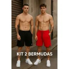 Bermuda Masculina Short Moletom bolso elástico  confortavel treino lazer casual!Use cupom de frete grátis!