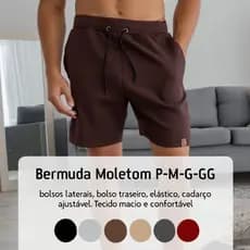 Bermuda Moletom Masculina |Super Confortável e Moderna|Alta Qualidade p/ Academia dia a dia!Use o cupom de frete grátis!